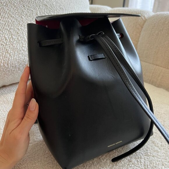 Mansur Gavriel Black Mini Backpack - Picture 2 of 6
